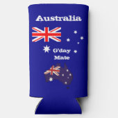Australien & G'day Mate cooler / Australische Flag Selters Dosenkühler (Rückseite)
