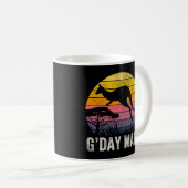 Australien Gday Mate Funny Kangaroo Australian Sym Kaffeetasse (VorderseiteRechts)