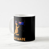 Australien Gday Mate Funny Kangaroo Australian Sym Kaffeetasse (Vorderseite Links)