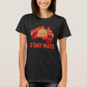 Australien Gday Mate Kangaroo Australische Symbole T-Shirt (Vorderseite)