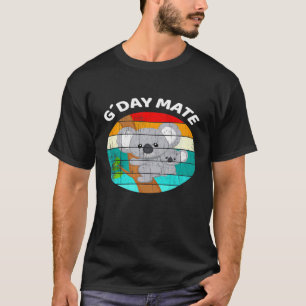 Australien Gday Mate - Niedlich Koalas Retro Vinta T-Shirt