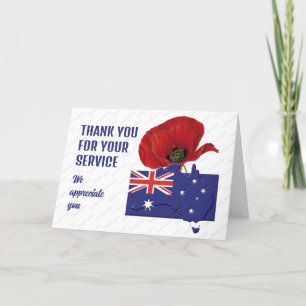 Australien Gedenktag VETERANS Dankeskarte