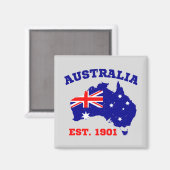 Australien Gegründet 1901 Magnet (Vorderseite/Rückseite)
