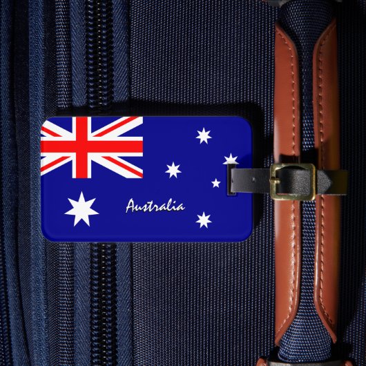 Australien Gepäckmarken, patriotische australische Gepäckanhänger (Vorderseite Insitu 4)