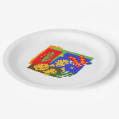 Australien - Golden WATTLE & Samenpoden - Pappteller (Schrägansicht)