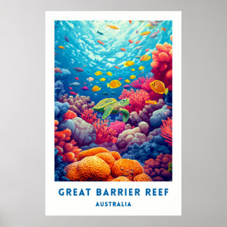 Australien Great Barrier Reef Reiseplakat Poster