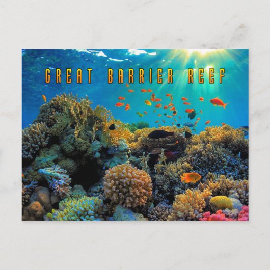 Australien Great Barrier Reef stilisiert Postkarte (Vorderseite)