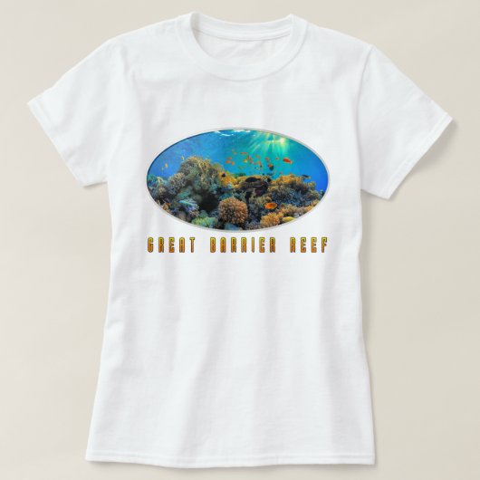 Australien Great Barrier Reef stilisiert T-Shirt (Design vorne)