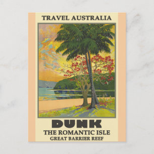 Australien Great Barrier Reef Vintage Reiseposter Postkarte