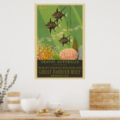 Australien Great Barrier Reef Vintage Travel Poster (Küche)