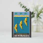Australien Great Barrier Reef Vintage Travel Postkarte (Stehend Vorderseite)