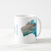 Australien Great White Shark Country Form Kaffeetasse (VorderseiteRechts)