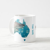 Australien Great White Shark Country Form Kaffeetasse (Vorderseite Links)
