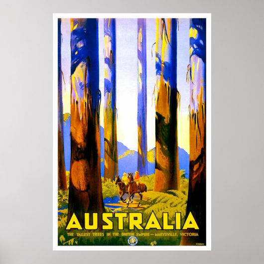 Australien, große Bäume in Marysville, Victoria Poster (Vorne)