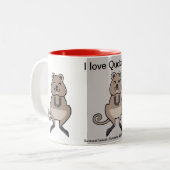 Australien - Happy I Liebe QUOKKAS - Wildlife Zweifarbige Tasse (Vorderseite Links)