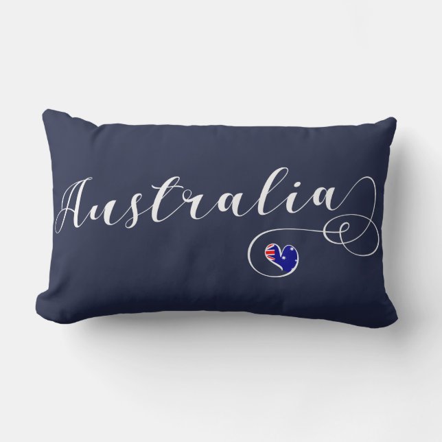 Australien Heart Throw Cushion, Australien Lendenkissen (Vorderseite)