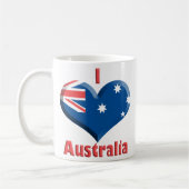 Australien-Herz-Tasse Kaffeetasse (Links)