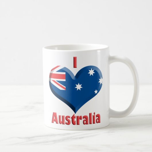 Australien-Herz-Tasse Kaffeetasse (Rechts)