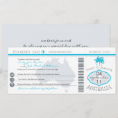 Australien-Hochzeits-Boarding-Durchlauf-Einladung Einladung (Vorne/Hinten)