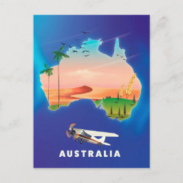 Australien Holiday Reiseplakat Postkarte