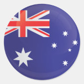 Australien - Icon-Flagge Runder Aufkleber (Vorderseite)