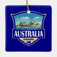 Australien Illustration Retro-Abzeichen
