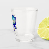 Australien Illustration Retro-Abzeichen Schnapsglas (Rechts)