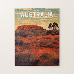Australien Illustration Travel Art Vintag Puzzle