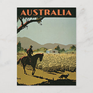 Australien in der Sonne Vintage Reise Postkarte