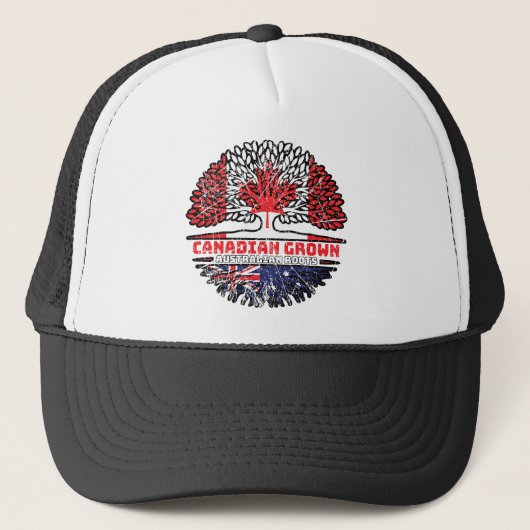 Australien Kanada Tree Roots Fl Truckerkappe (Vorderseite)