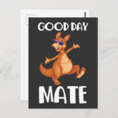 Australien Kangaroo Animal Australian Flag Aussie Postkarte (Vorne/Hinten)