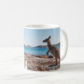 Australien Kangaroo auf dem Beach Foto Kaffeetasse (VorderseiteRechts)