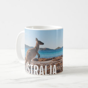 Australien Kangaroo auf dem Beach Foto Kaffeetasse