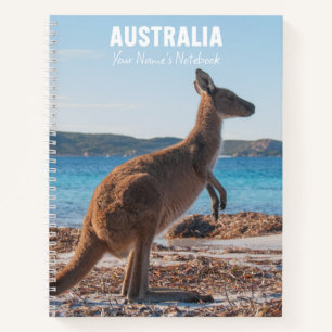 Australien Kangaroo auf dem Beach Foto Notizblock