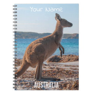 Australien Kangaroo auf dem Beach Foto Notizblock