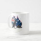 Australien Kangaroo Aussies landen unter Kaffeetasse (Vorderseite Links)