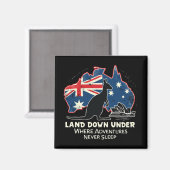 Australien Kangaroo Aussies landen unter Magnet (Vorderseite/Rückseite)