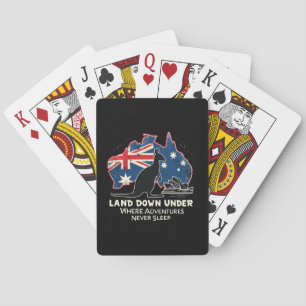 Australien Kangaroo Aussies landen unter Spielkarten