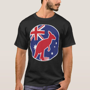 Australien Kangaroo Australische Nationale Tierfla T-Shirt