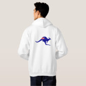 Australien Kangaroo & Flag Hoodie (Schwarz voll)