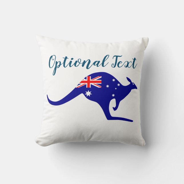 Australien Kangaroo & Flag Kissen (Vorderseite)