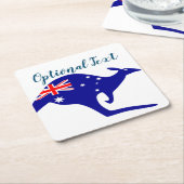 Australien Kangaroo & Flag Rechteckiger Pappuntersetzer (angewinkelt)