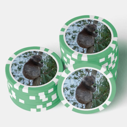 Australien Kangaroo Insel Koala in einem Baum Pokerchips (Stapel)