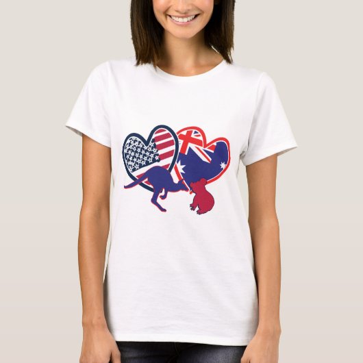 Australien Kangaroo Koala Liebe T-Shirt (Vorderseite)