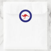 Australien Kangaroo Militärflugbahn Runder Aufkleber (Tasche)