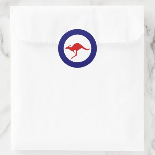 Australien Kangaroo Militärflugbahn Runder Aufkleber (Tasche)
