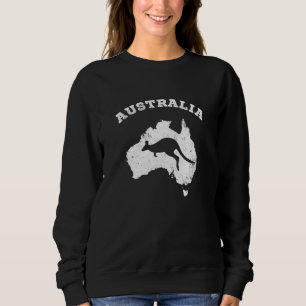 Australien Kangaroo Patriotic Symbol Vintag Sweatshirt