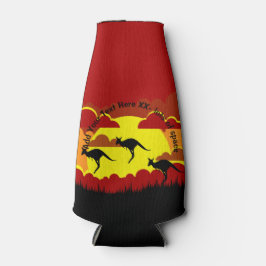 Australien Kangaroo Red Black Yellow Stubby Holder Flaschenkühler