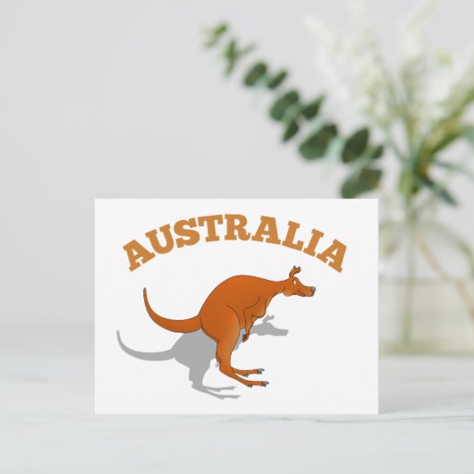 Australien, Kangaroo-Sprung Postkarte (Stehend Vorderseite)