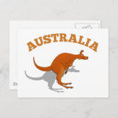 Australien, Kangaroo-Sprung Postkarte (Vorne/Hinten)